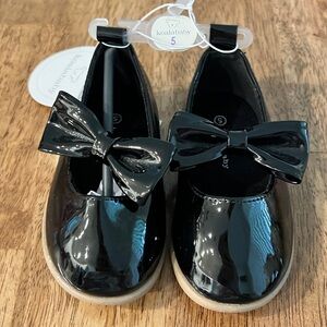 NWT- Koala Baby Black Mary Jane with Bow Shoes